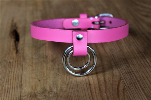 Kožený Choker s kruhy