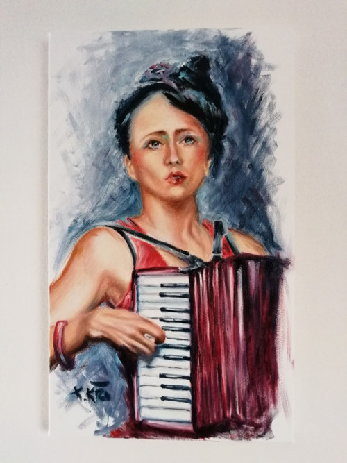 Harmonikářka...