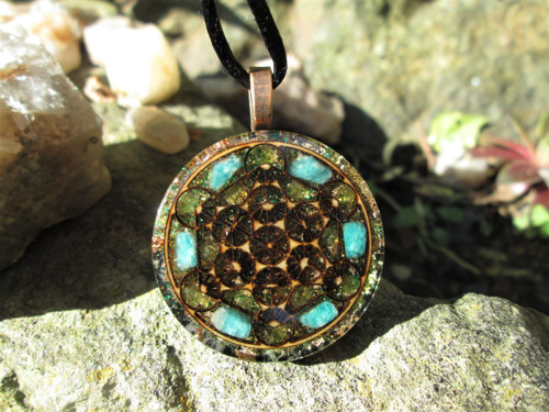 Org. šperk ,, Metatron klidu " s amazonitem — foto 1