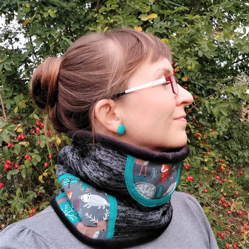 Hřejivý nákrčník černý — foto 1