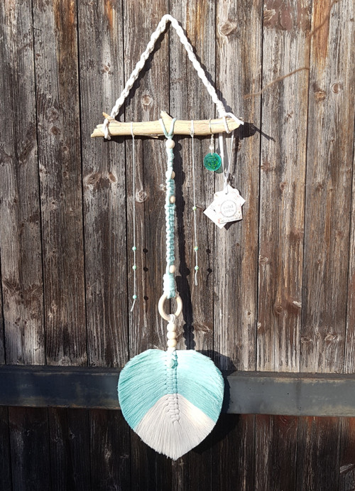 MACRAME DLOUHÉ S JASPISEM pro meditaci, relaxaci — foto 1