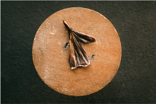 Prívesok ginko mini patina — foto 1