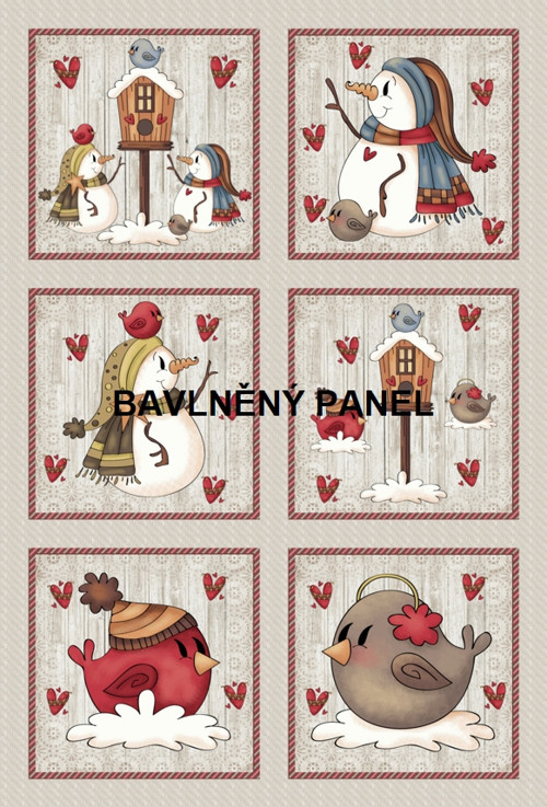 Bavlněná látka - panel 20 x 30 cm — foto 1
