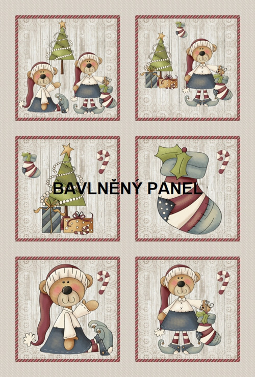 Bavlněná látka - panel 20 x 30 cm