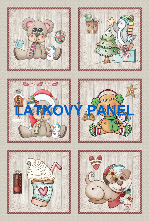 Bavlněná látka - panel 20 x 30 cm