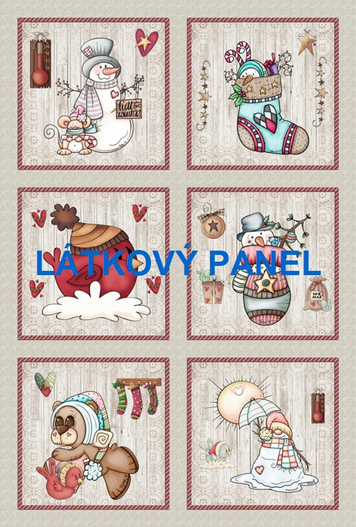 Bavlněná látka - panel 20 x 30 cm