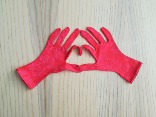 Veselé úpletové rukavice - Red