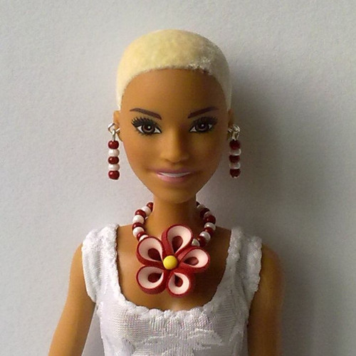 Šperky pro Barbie - náhrdelník, náušnice