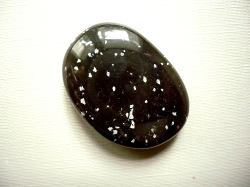 Placka - obsidián vločkový 32 mm, č.653