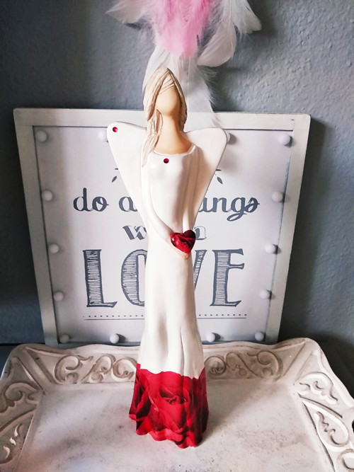 Anděl 36 cm - red velvet — foto 1