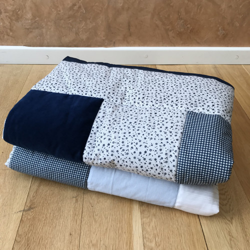 Blue - patchworková deka — foto 1