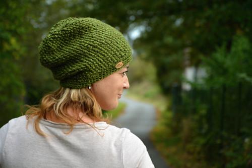 Unisex pletená čepice-zelená/akryl