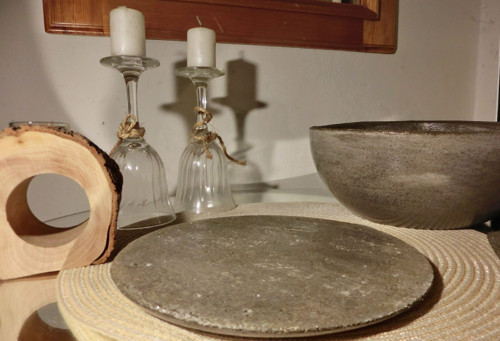 Betonový servírovací talíř — foto 1