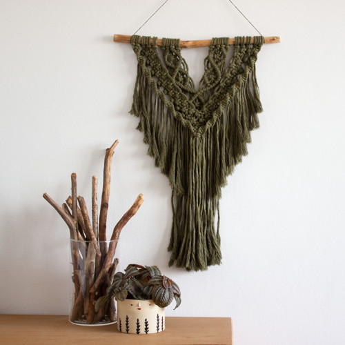 Khaki macramé větší — foto 1