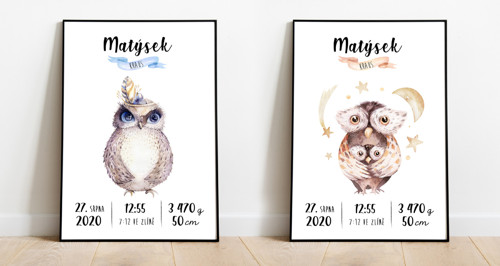 Obrázek v boho stylu zvířátka a kytky 5