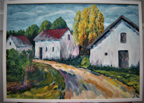 "Vinné sklípky" olej na plátně 50x70 cm