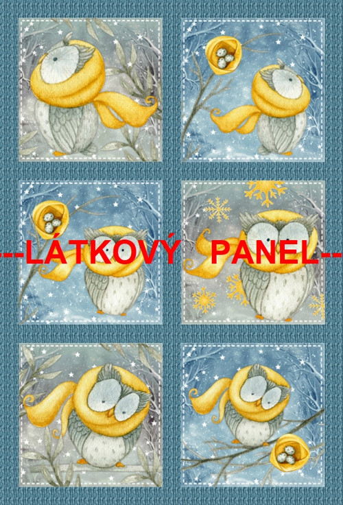 Bavlněná látka - panel 20 x 30 cm