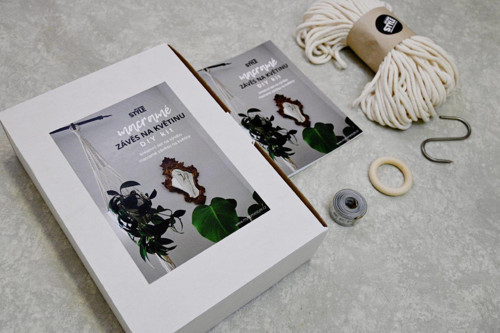 MACRAMÉ ZÁVĚS NA KVĚTINÁČ DIY KIT (tvořivý set)