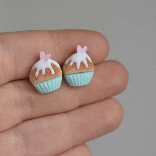 Cupcake náušnice - Chirurgická ocel