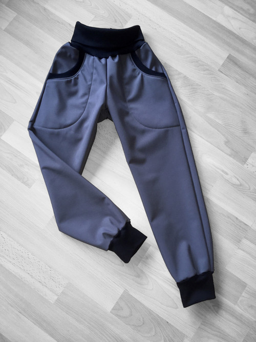 Softshell kalhoty Basic šedá VEL. 92-152