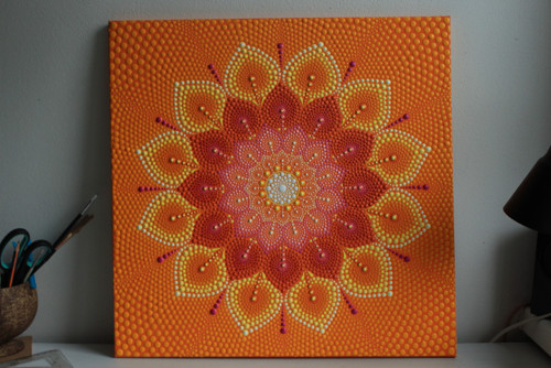 Mandala plná slunce a energie 50x50 cm
