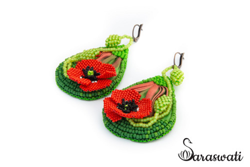 Náušnice Papaver — foto 1