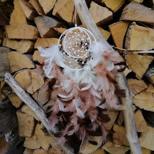 Lapač snů, béžovo-bílá barva