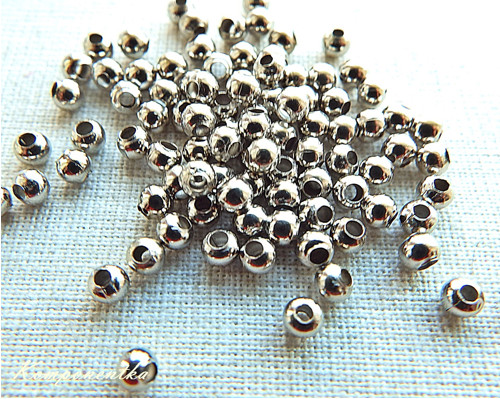 Kovový korálek 3mm 50kusů