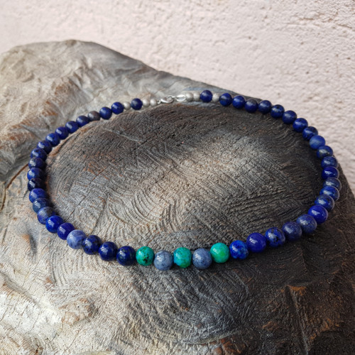 "V hlubinách" Náhrdelník (lapis, sodalit)