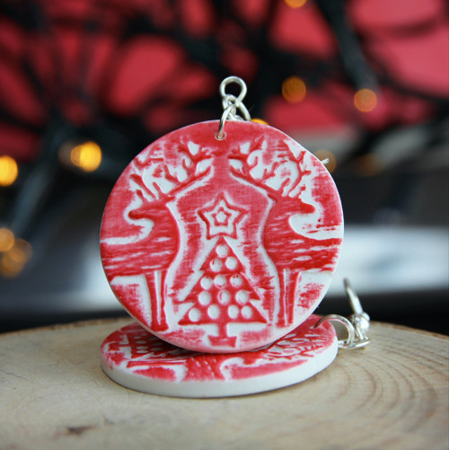 Xmas..fimo náušnice