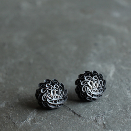 Náušnice Black antracid — foto 1