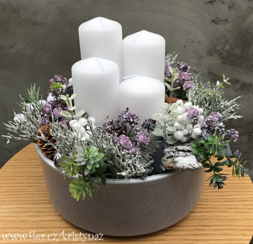 Adventní svícen ve stylu Provence — foto 1