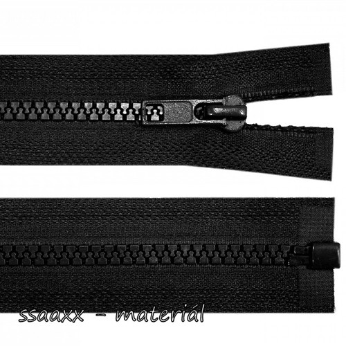 Kostěný zip bundový ~ 5 mm ~ 80 cm ~ černý — foto 1