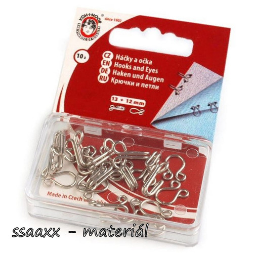 Háčky a očka ~ vel. 3 ~ nikl ~ 10 párů