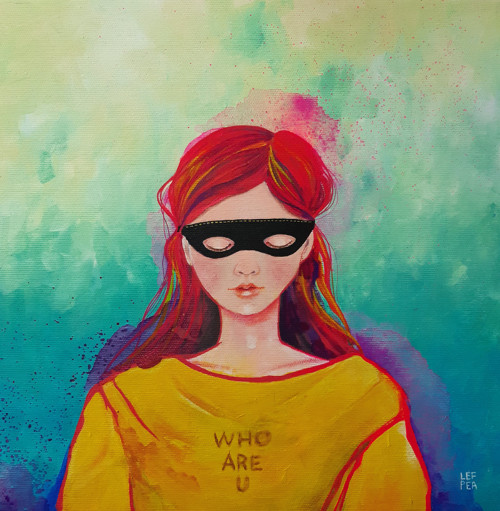 "WHO ARE U" - 30x30cm — foto 1