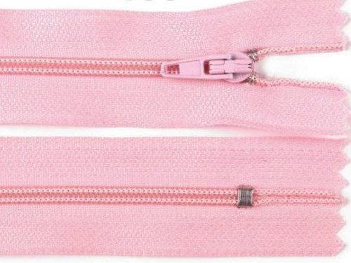 Spirálový zip šíře 3 mm délka 20 cm - růžová