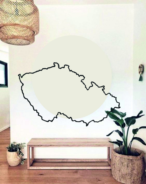 Obrys ČR na nalepení na zeď — foto 1
