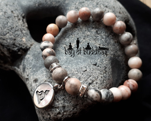 Pink Zebra Jasper Buddha bracelet — foto 1