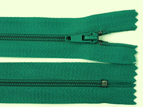 Spirálový zip šíře 3 mm délka 20 cm - zelená