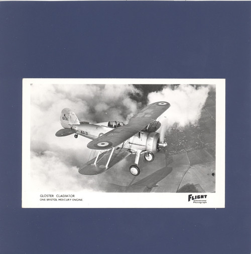 Letadlo Gloster Gladiator - pohlednice — foto 1