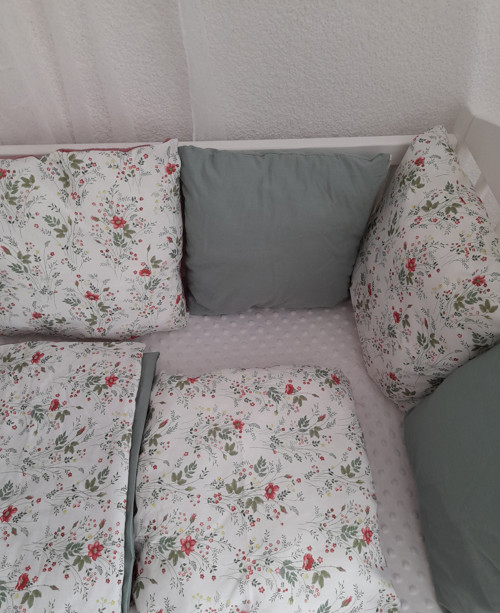 Set pro miminko, luční kvítí, bavlna dle domluvy