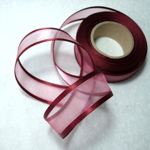 Stuha šifónová š. 2,5 cm - bordó