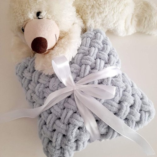 Moje první dečka Fluffy Light Grey