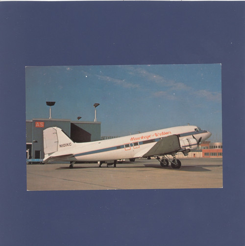 Letadlo Douglas DC-3 Hawkeye Airlines - pohlednice