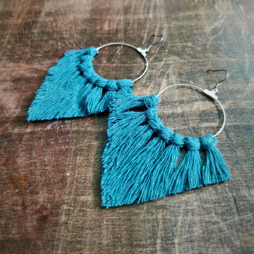 Macramé △ náušnice — foto 1