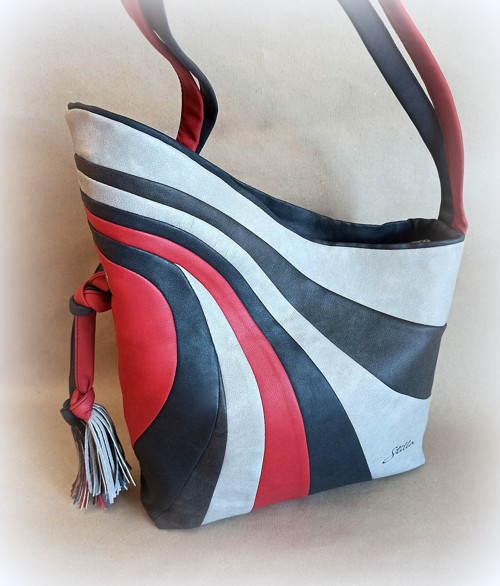 Kabelka Big wave red