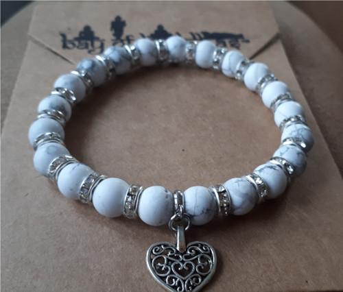 Crystal white gemstone bracelet