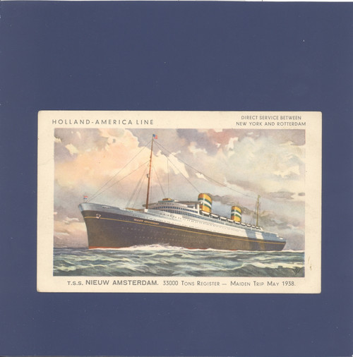 Loď TSS Nieuw Amsterdam - pohlednice