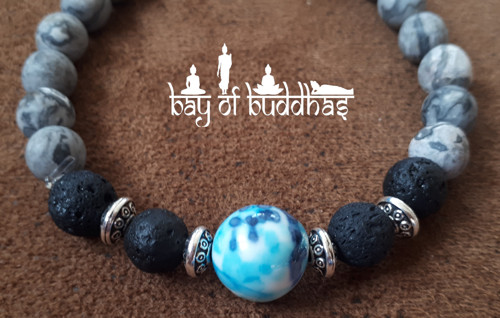 Turquoise Ocean Lava Bracelet Mens Womens