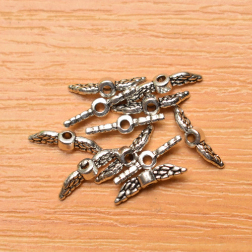 Křidélka - platina -12mm x 3mm - 10 kusů